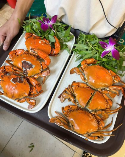 Cua hai da nướng mọi